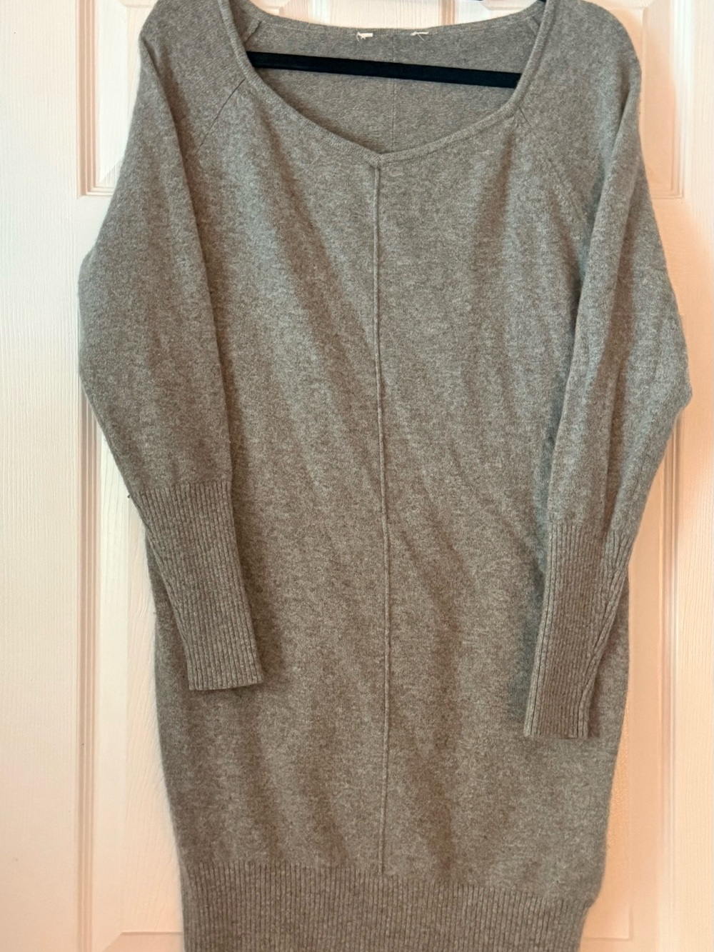Athleta Gray Heather Adi Mudra Cashmere Knit Sweater Dress Tunic